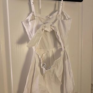 White Back Tie jumpsuit